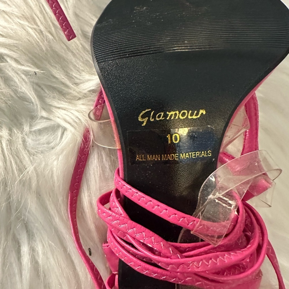 Pink Lace-Up Sandals - Picture 5 of 7